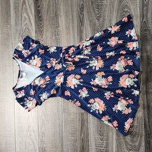 🦇 Discreet Floral Polka Dot Mini Dress 🦇